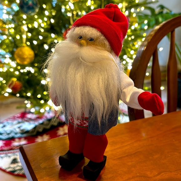 Handmade Wooden Christmas Tomte Figure 9” - Picture 2 of 6